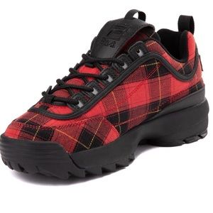 red plaid filas